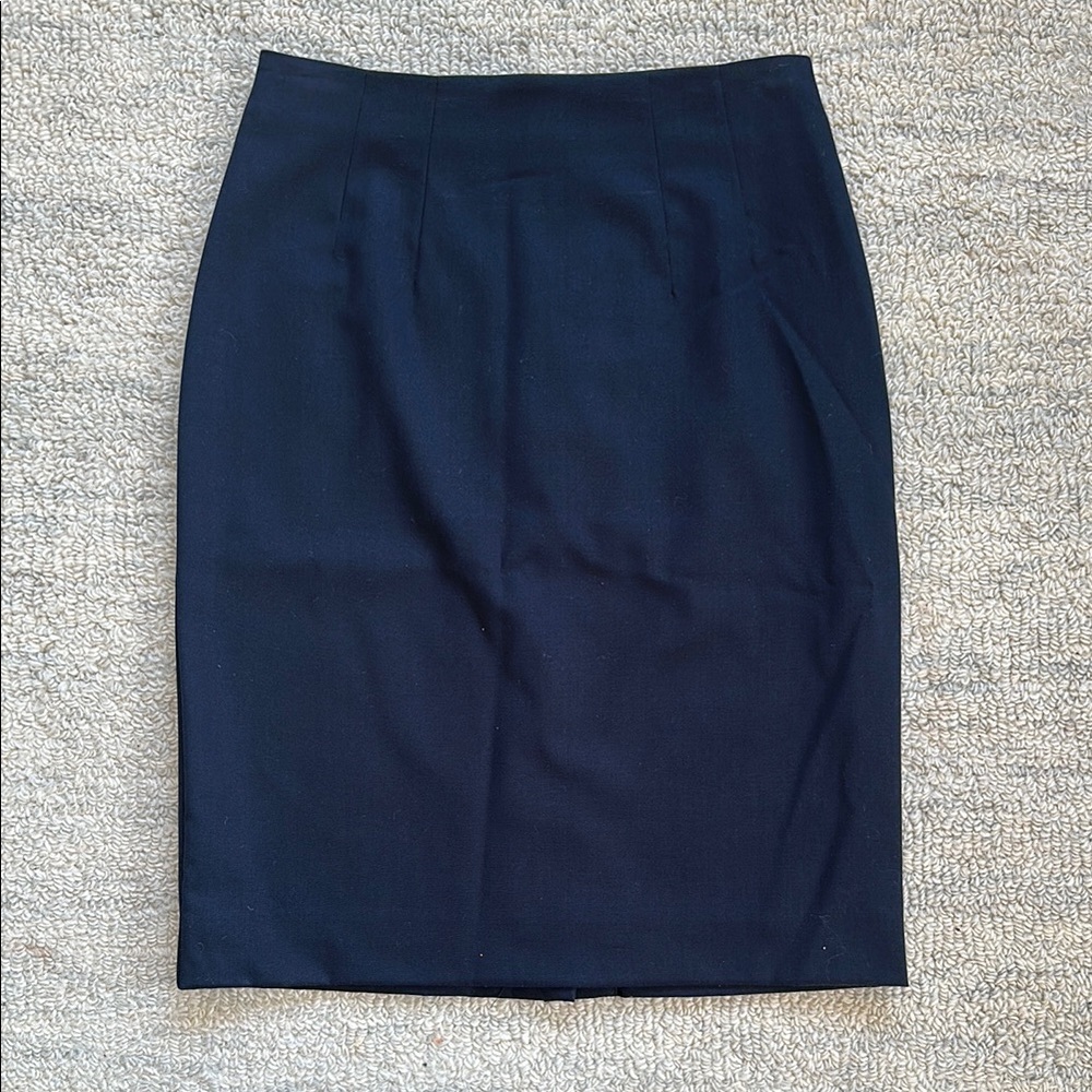 H&M Navy Blue Knee-Length Pencil Skirt